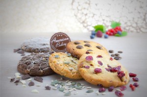 Směs určená k výrobě typických amerických cookies.