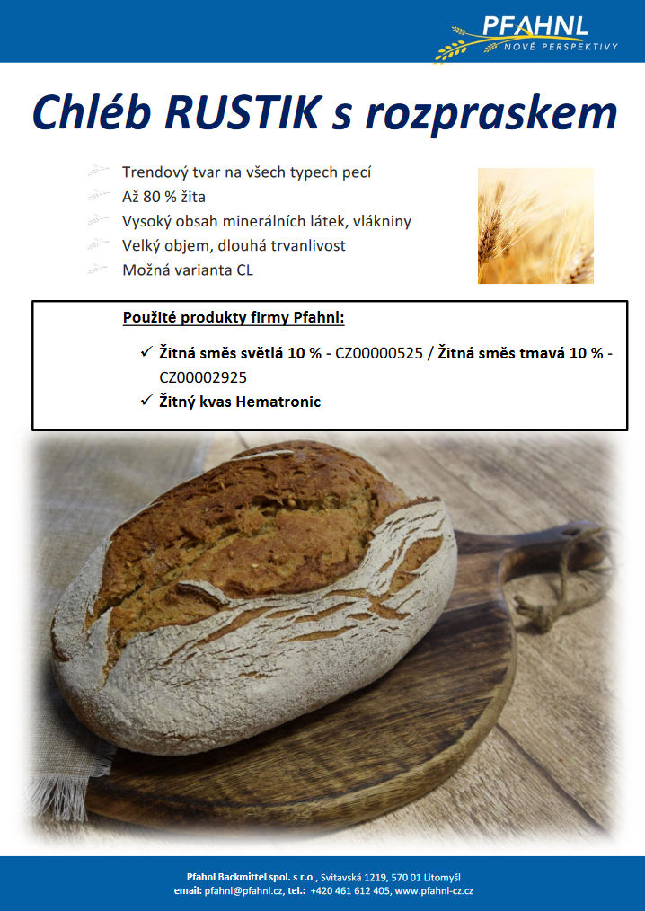 Chléb rustik s rozpraskem